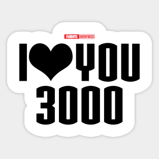 I Love You 3000 v1 (black) Sticker